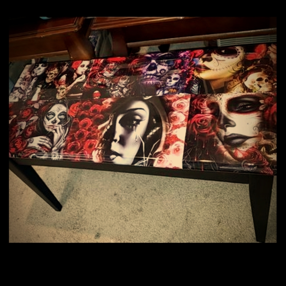 Beautiful resin art bench